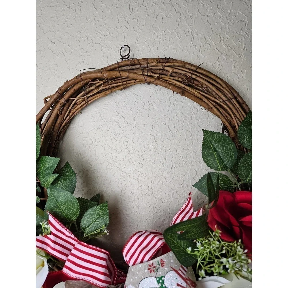 Christmas Snowman Wreath, Snowman Wreath, Winter Wreath, Christmas Wreath
